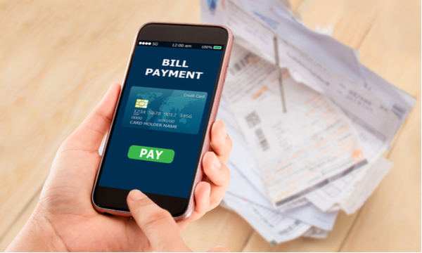 Online bill payment concept